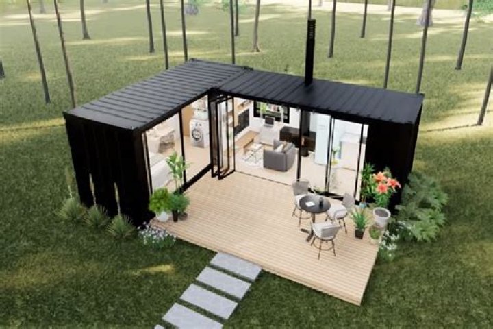 Inside my L-shaped tiny home built for $10k from Lowe's sheds