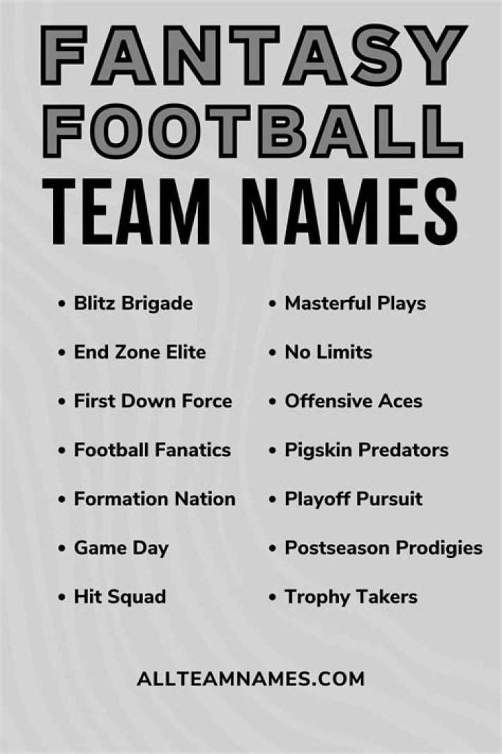 Tips For Crafting Funny Bills Fantasy Football Names
