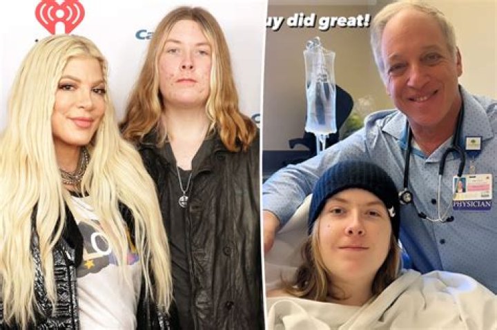 Tori Spelling reveals why teen son Liam needed foot surgery