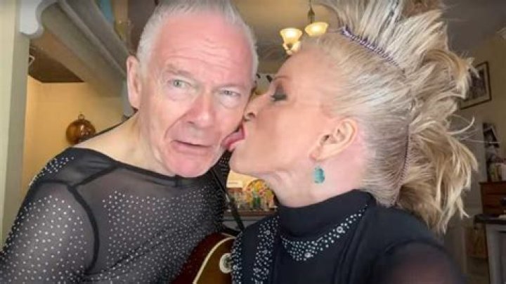 Toyah Willcox covers her nipples with black tape for raunchy version of Britney Spears hit Toxic |